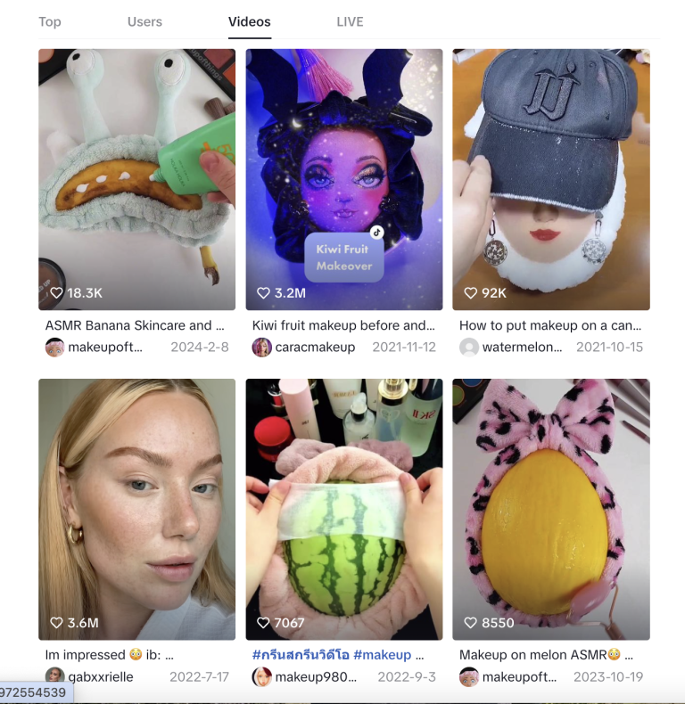 Image of a number of Tiktok products bay a variety of Tiktok influencers, which is highlighting Tiktok monetization