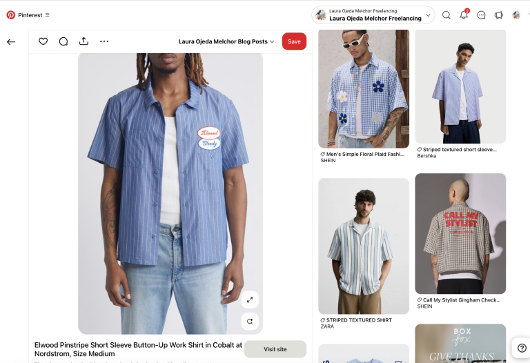 Pinterest shoppable posts Elwood products