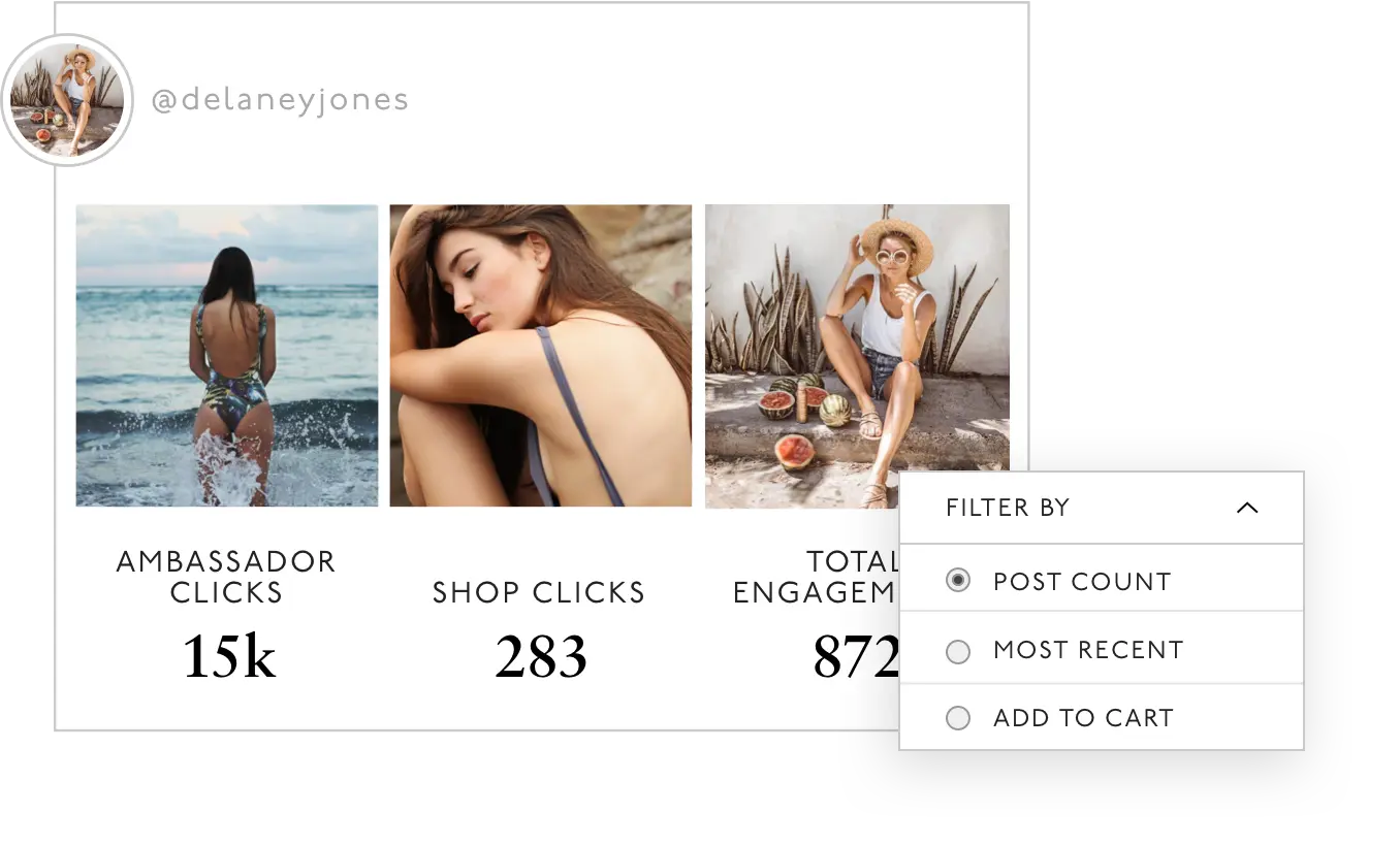 Customize social shoppablegalleries